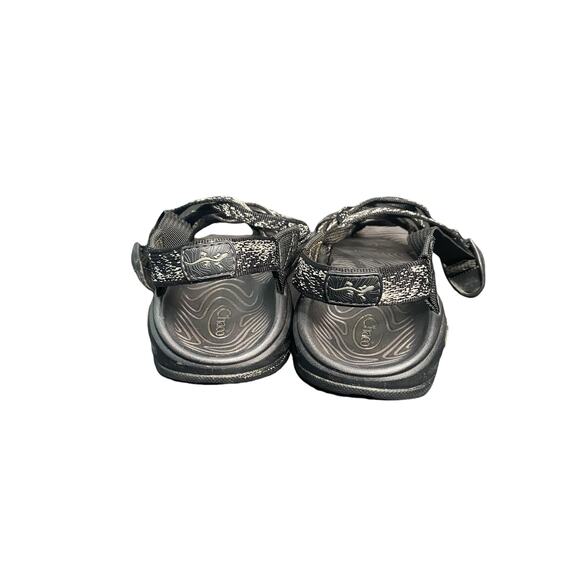 Chaco Black Gray Z-Volv X2 Strappy Slingback Dual Strap Comfort Sandals Size 6 - Picture 4 of 6